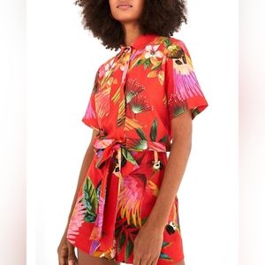 FARM Rio Red Macaw Romper XS